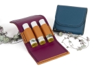 3 roll-on aux huiles essentielles à choix + étui en cuir cousu main
